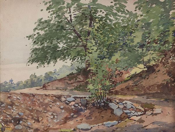 ACQUERELLO PAESAGGIO FILIBERTO PETITI