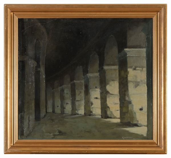 DIPINTO INTERNO DI COLOSSEO DI GINO ALBIERI