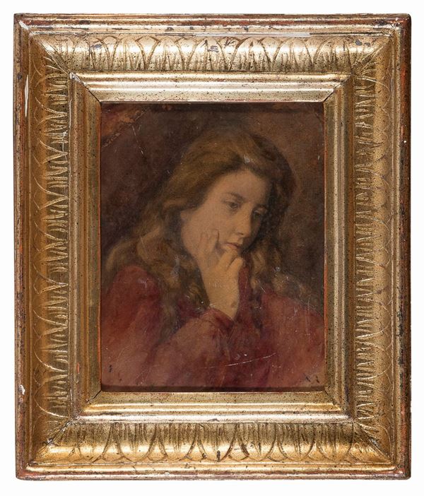 DIPINTO RITRATTO DI DONNA ASSORTA