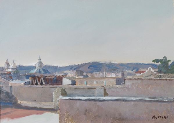 DIPINTO VEDUTA DI MARCELLO MUCCINI