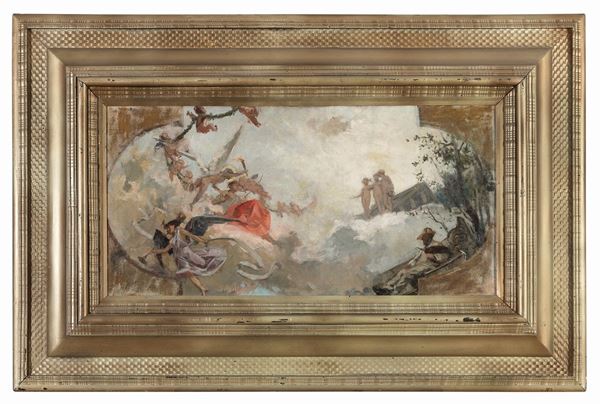 DIPINTO AFFRESCO DI MODESTO FAUSTINI