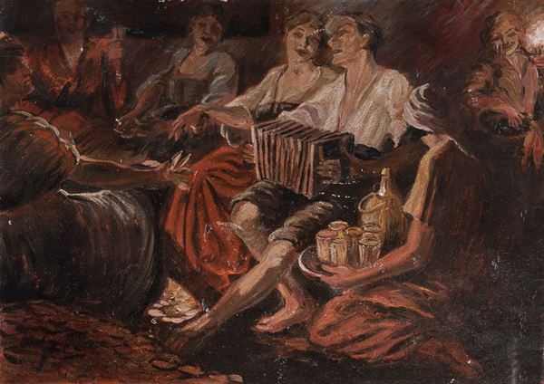 DIPINTO SUONATORE F.TO GIOVAN BATTISTA CREMA