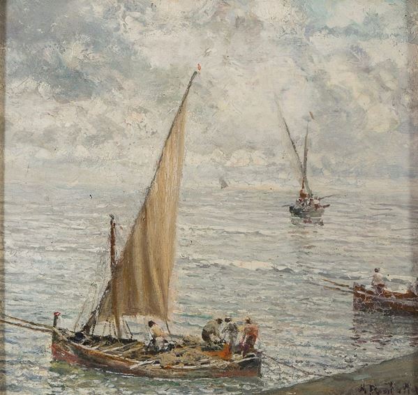 DIPINTO PESCATORI F.TO ATTILIO PRATELLA