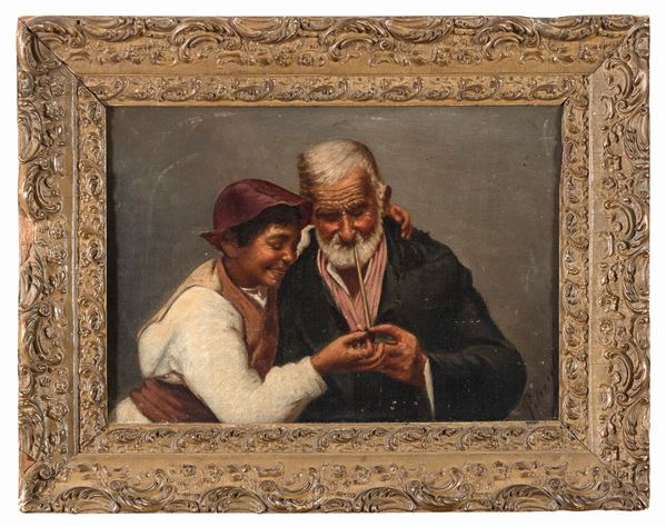 DIPINTO PESCATORE DI SALVATORE PETRUOLO