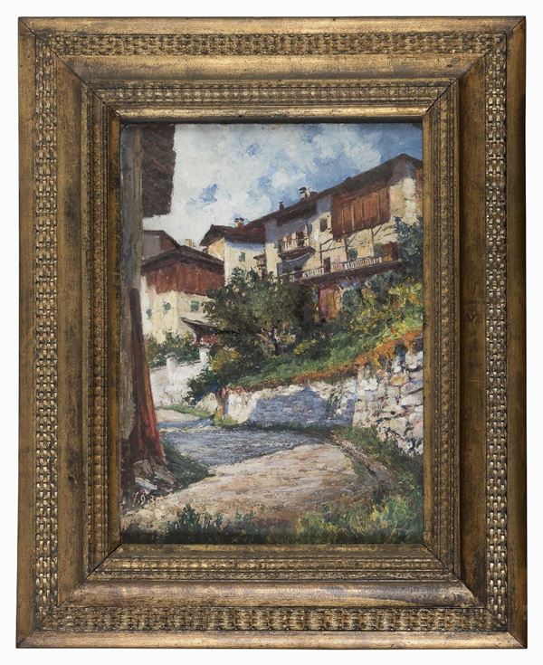 DIPINTO CASE IN VAL DI NON F.TO MARMO