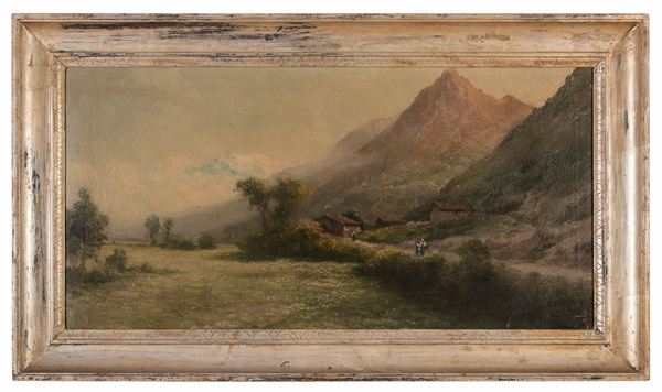 DIPINTO PAESAGGIO SIGLATO GIACINTO BO