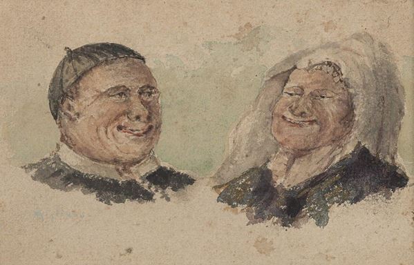 ACQUERELLO CARICATURE F.TO VINCENZO MIGLIARO