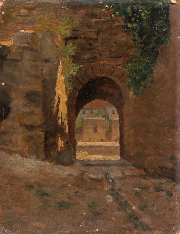 DIPINTO ARCO DI SCUOLA ROMANA