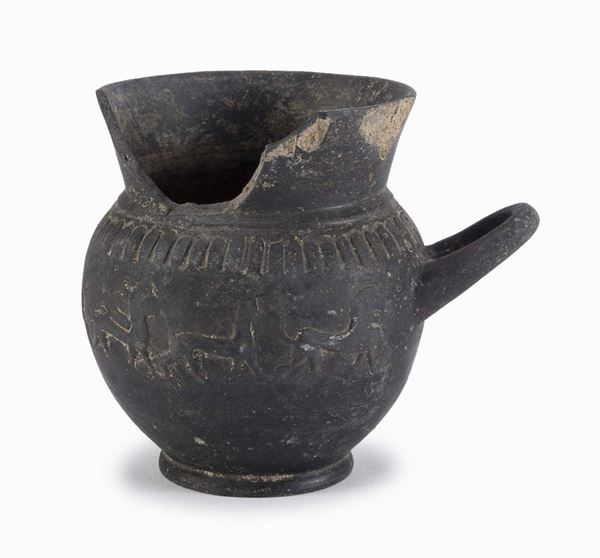 OLLA MONOANSATA ETRUSCA, VII-VI SECOLO A.C.
