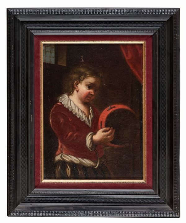 DIPINTO FANCIULLO BOTTEGA DI ANTIONIO AMOROSI
