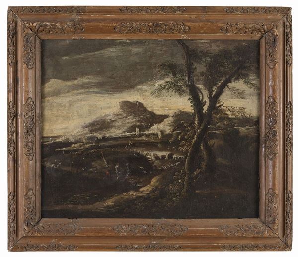 PITTORE NAPOLETANO PAESAGGIO
