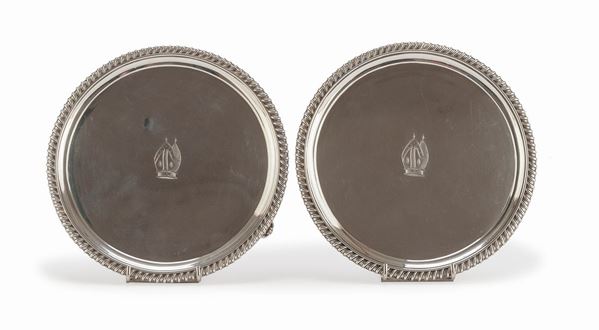 COPPIA DI SALVER IN ARGENTO, LONDRA XIX SECOLO