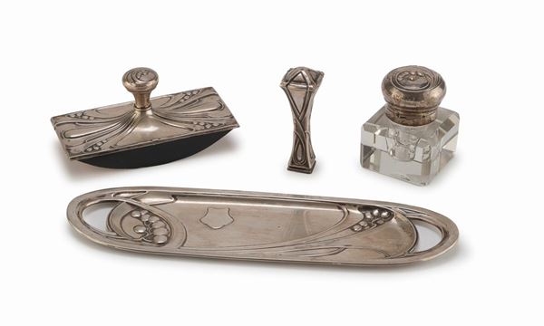 SET DA SCRITTOIO IN ARGENTO, GERMANIA 1888/1891