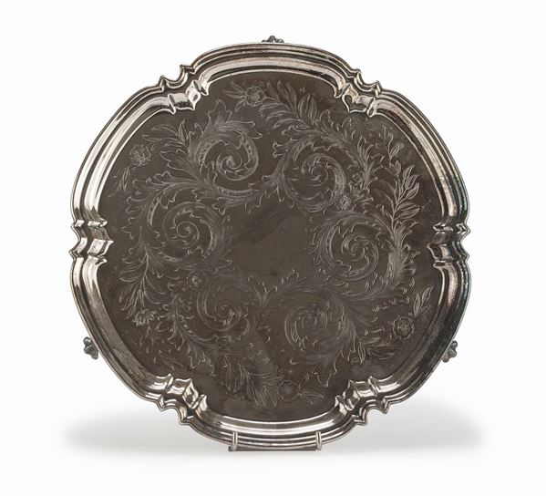 SALVER IN SILVERPLATED,  PUNZONE SHEFFIELD