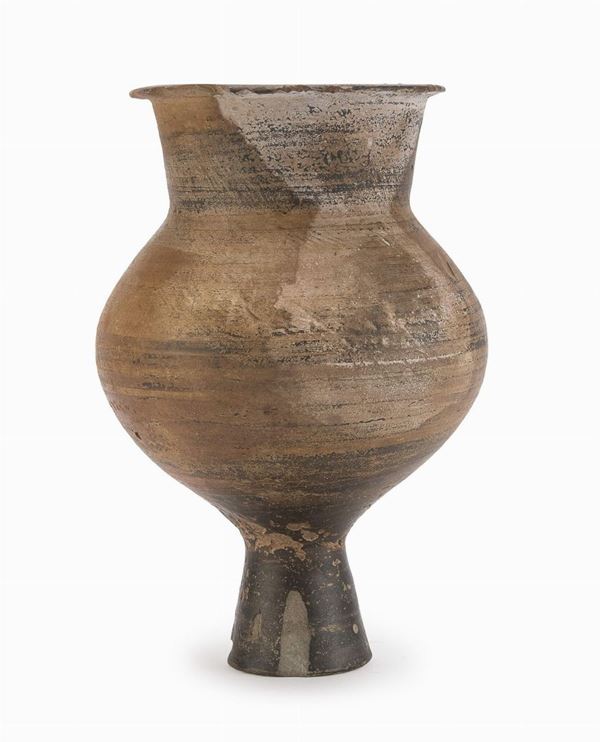 OLLA SU ALTO PIEDE ETRUSCA, VII-IV SECOLO A.C.