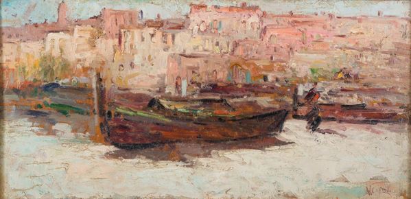 DIPINTO BARCHE F.TO VINCENZO CAPRILE