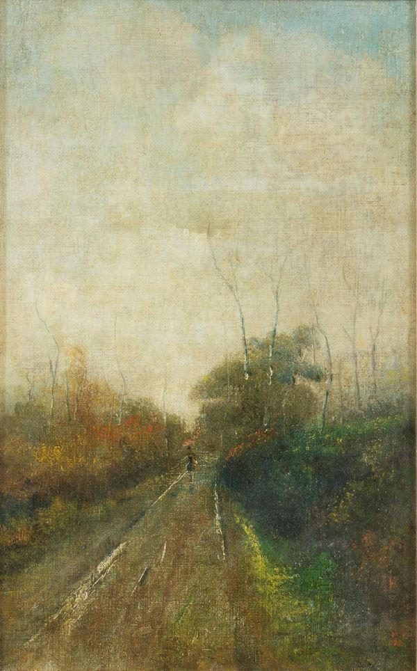 DIPINTO PAESAGGIO ATTRIBUITO A GIUSEPPE DE NITTIS