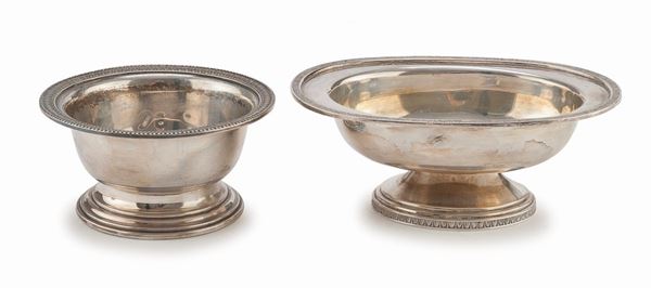 DUE VASCHETTE IN ARGENTO