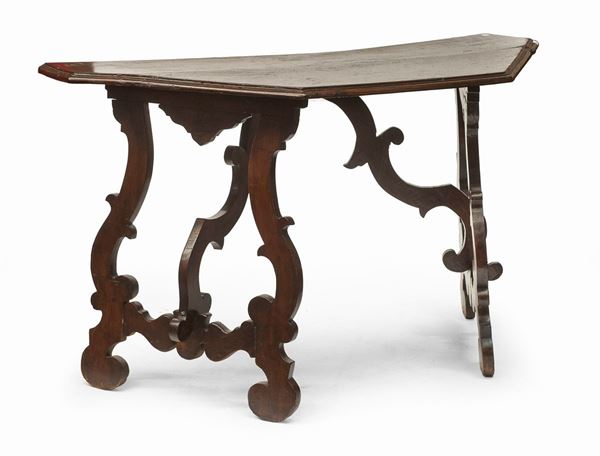 CONSOLE A LIRA IN NOCE DEL SETTECENTO