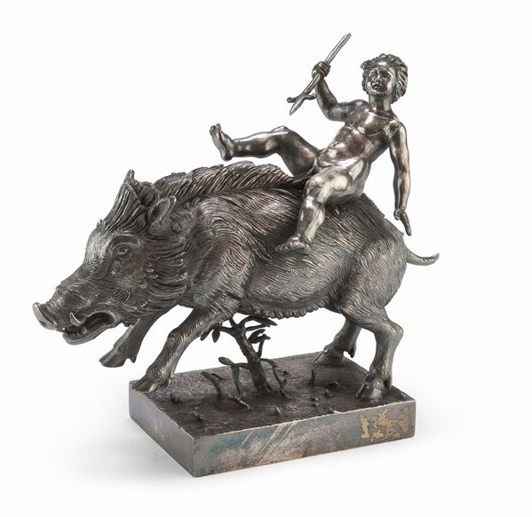 SCULTURA IN ARGENTO PUNZONE ROMA