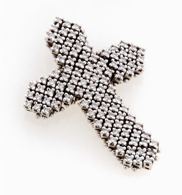 CIONDOLO A CROCE CON BRILLANTI