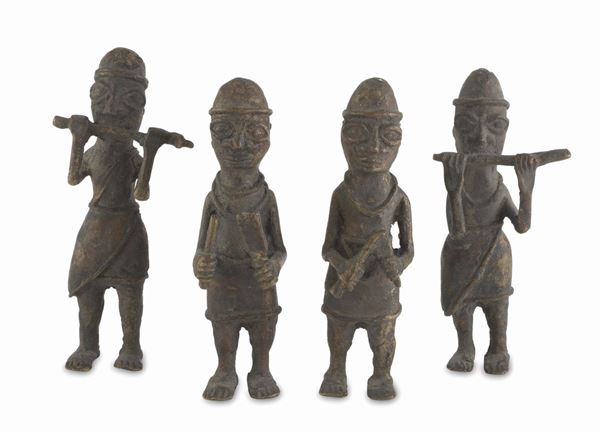 QUATTRO SCULTURE DI SUONATORI, CULTURA IFO NIGERIA