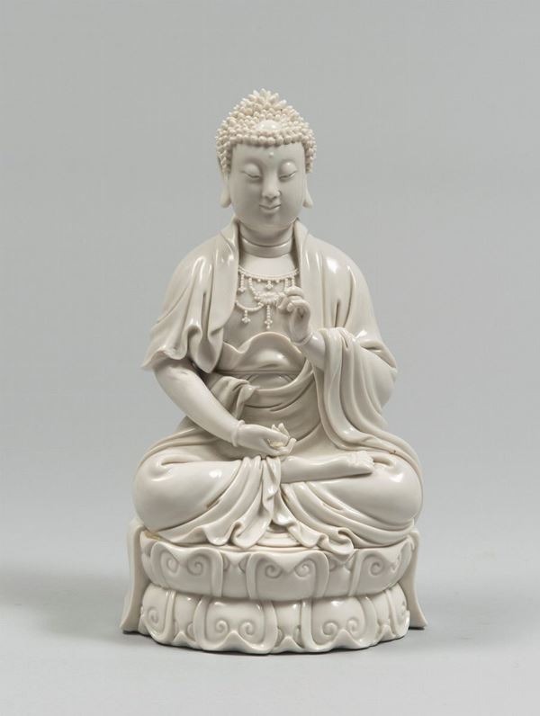 BUDDHA IN PORCELLANA BIANCA CINA