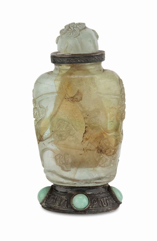 SNUFF BOTTLE IN FLUORITE CINA