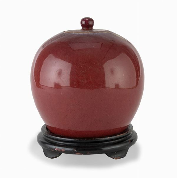 POTICHE IN PORCELLANA SANGUE DI BUE CINA