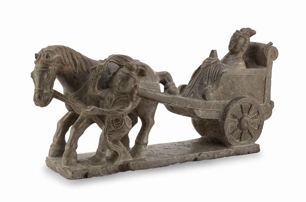 GRUPPO IN MARMO CINA STILE TANG