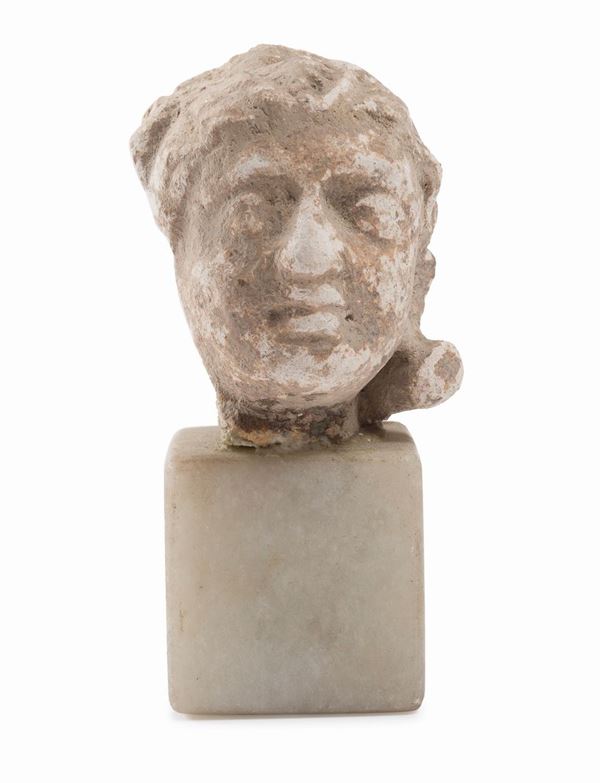 TESTA IN STUCCO, GANDHARA IV-V SECOLO