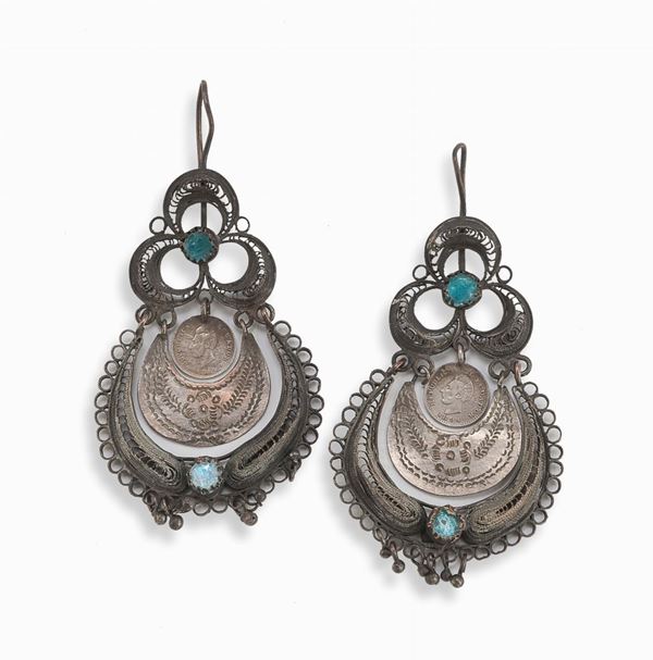 COPPIA DI ORECCHINI IN ARGENTO EQUADOR