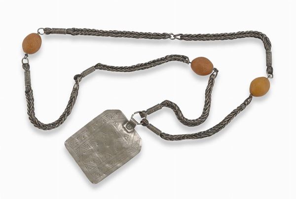 COLLANA IN ARGENTO, PROBABILMENTE TUNISIA