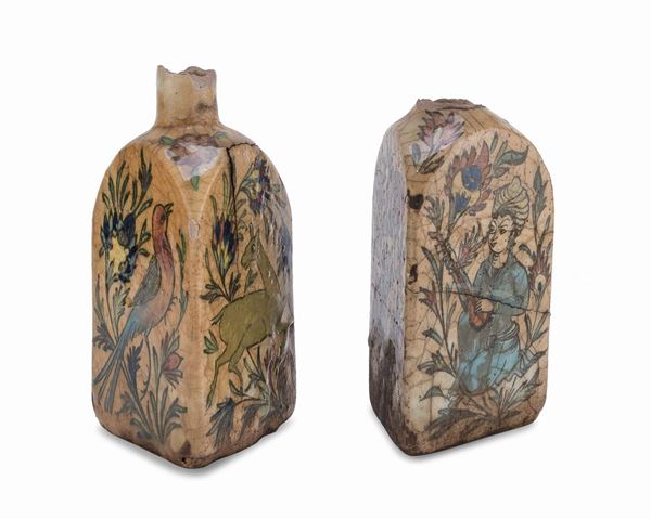 COPPIA DI BOTTIGLIE PERSIA XIX SECOLO