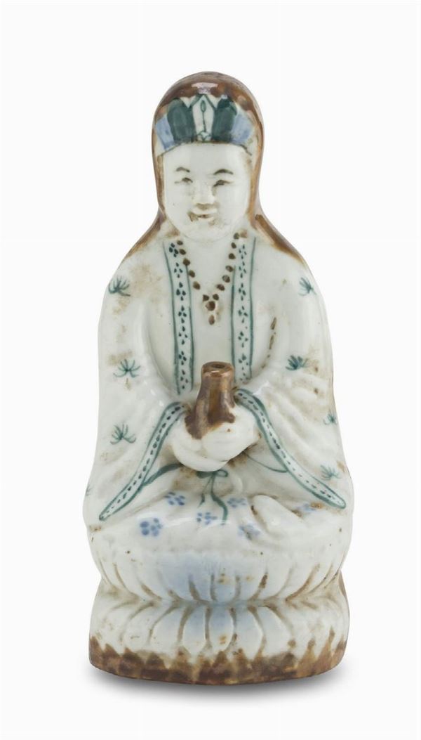 SCULTURA DI GUANYIN IN PORCELLANA, CINA