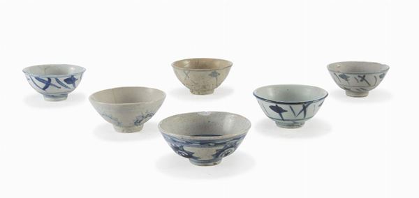 SEI CIOTOLE IN CERAMICA, CINA XIX SECOLO