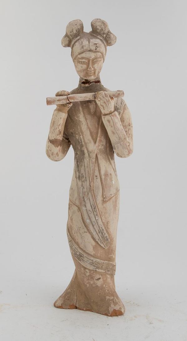 SCULTURA DI ATTENDENTE, CINA XIX SECOLO