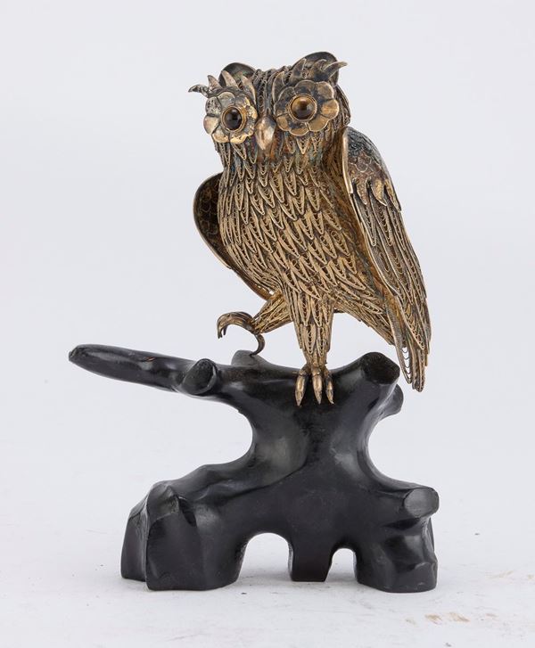SCULTURA DI CIVETTA CINA