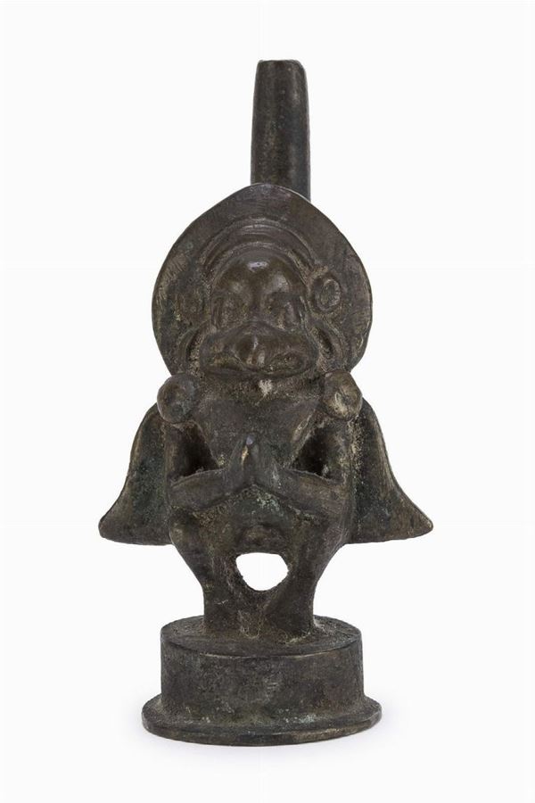SCULTURA DI IDOLO IN BRONZO INDIA