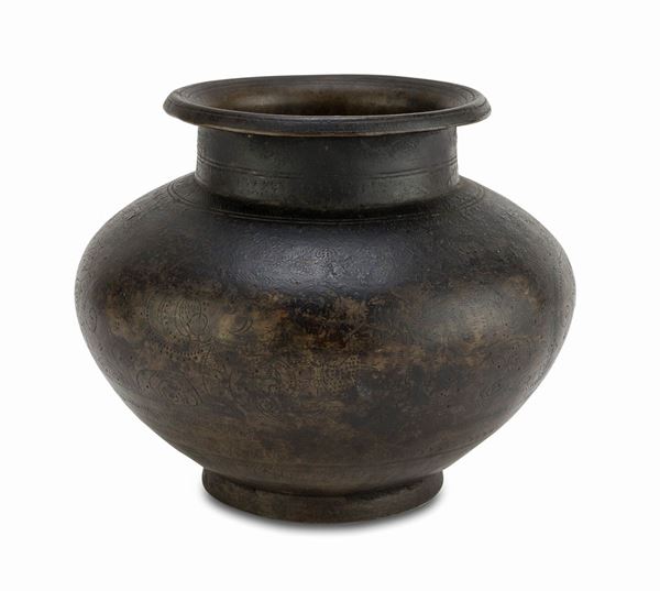 VASO IN BRONZO, MEDIO ORIENTE XVII SECOLO