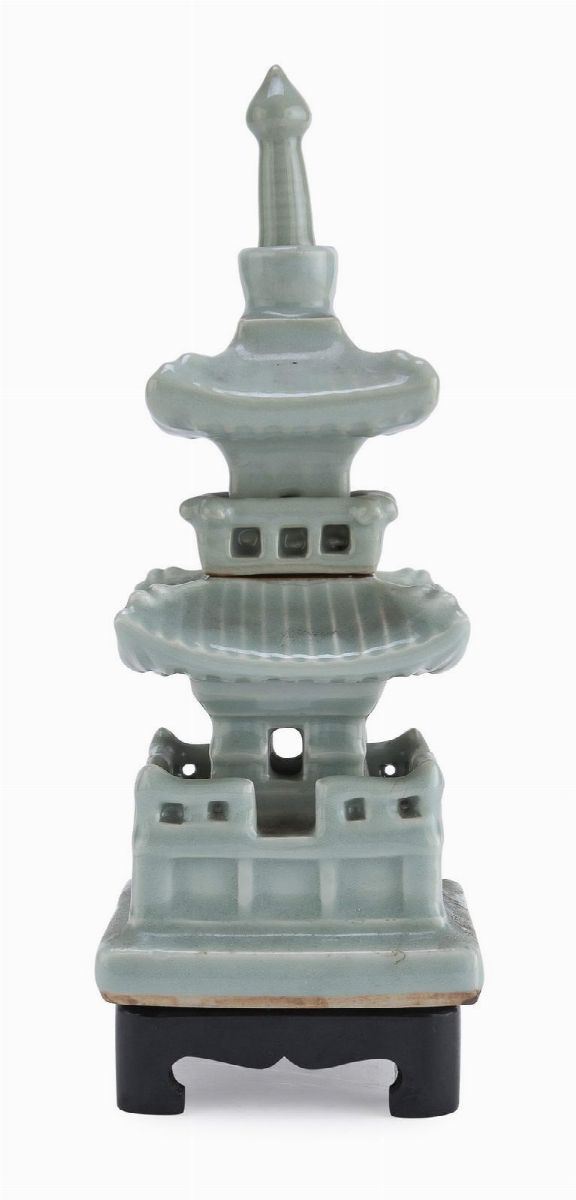 MODELLO DI PAGODA CELADON, CINA