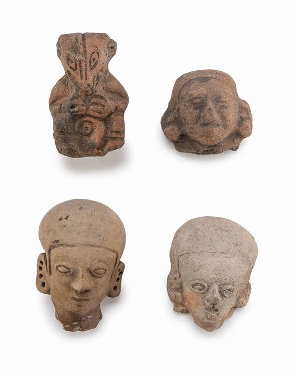 TRE TESTINE E UNA FIGURA ANIMALE, ECUADOR VI SECOLO A.C. - XVI SECOLO