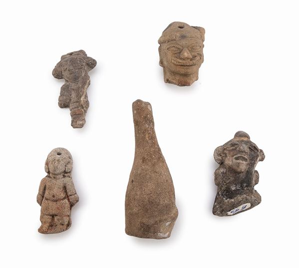 CINQUE STATUINE, ECUADOR, JAMA-COAQUE VI SECOLO A.C. - XVI
SECOLO