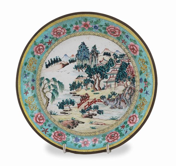 PIATTO CINA FINE XIX, INIZI XX SECOLO