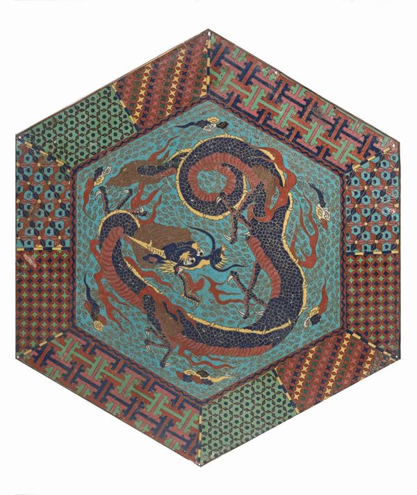 PANNELLO GIAPPONESE A SMALTI CLOISONN&#200;