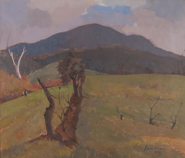 DIPINTO PAESAGGIO DI BEPPE GUZZI