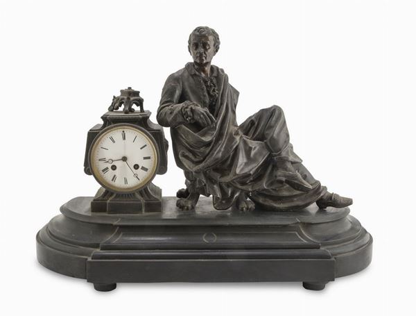 OROLOGIO CON FIGURA DI MONTESQUIEU