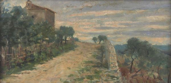 DIPINTO PAESAGGIO DI GIUSEPPE SACHERI