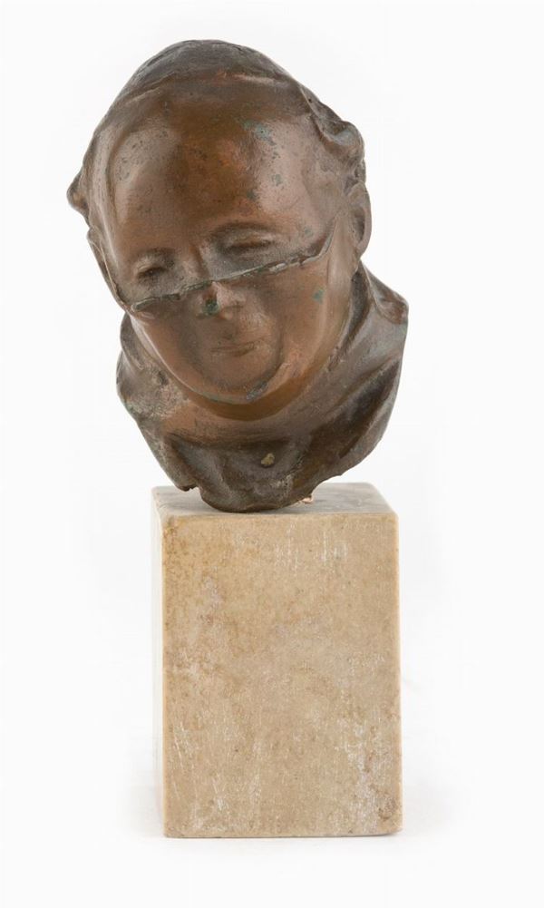 BRONZO TESTA DI PRELATO