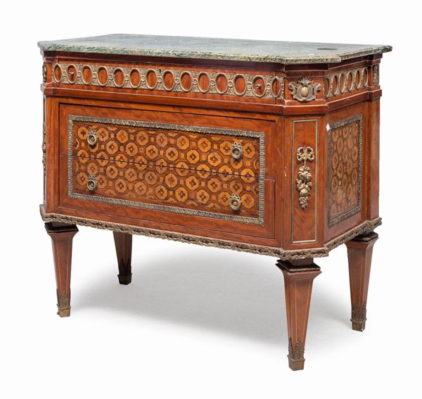 COMMODE IN BOIS DE ROSE, STILE LUIGI XVI